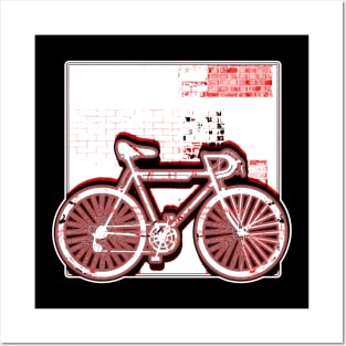 Ten Speed Bicycle Against The Wall In Red Posters and Art